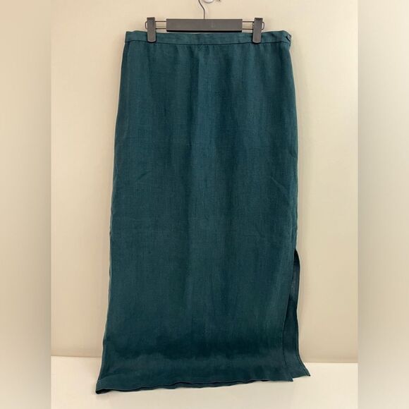 Eileen Fisher 100% Linen Skirt & Blazer Top Set Large - Picture 10 of 16